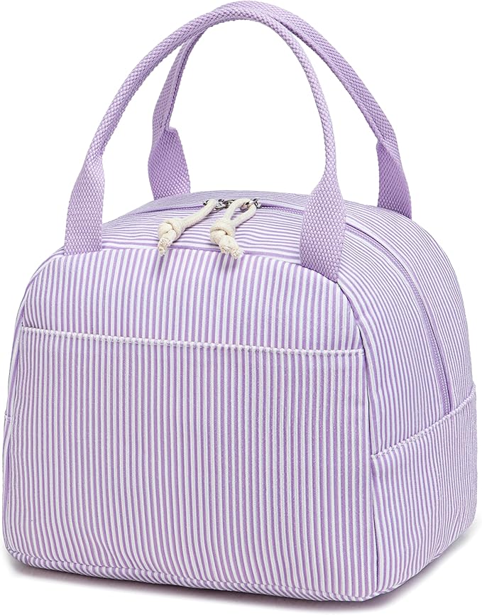 Bluboon Lunch Bag for Women Men Cute Corduroy Lunch Tote Bags Reusable Insulated Lunch Box Large Capacity Reusable Insulated Cooler for Work Picnic or Travel