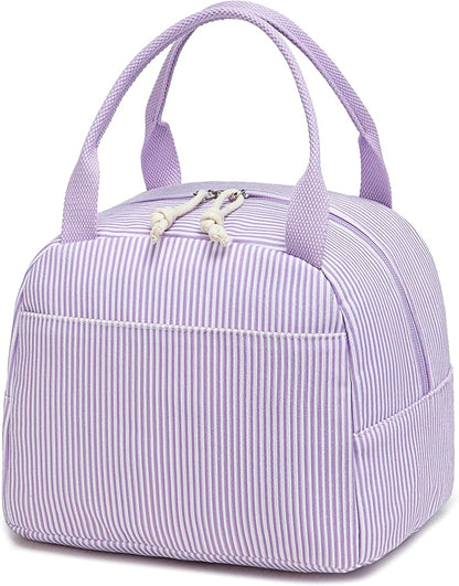 Bluboon Lunch Bag for Women Men Cute Corduroy Lunch Tote Bags Reusable Insulated Lunch Box Large Capacity Reusable Insulated Cooler for Work Picnic or Travel