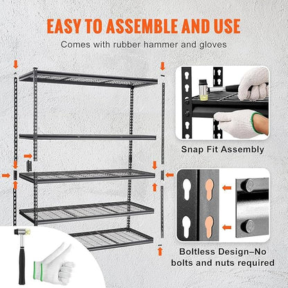 Towallmark Heavy Duty Storage Shelves 48 * 24in - Storage Shelves, Heavy Duty Storage Shelves, Metal Storage Utility Rack Shelf Unit, Easy Assemble Garage Storage Shelving