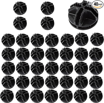 40PCS Cube Connectors Plastic Storage Wire Cube Connectors ABS Connectors Organizer for Modular Closet Storage Organizer, Wire Shelving, Wardrobe, Shoe Rack Clips, Pet Carrier, Black