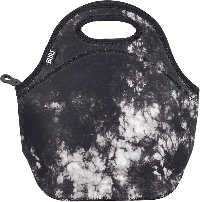 Built Gourmet Getaway Neoprene Lunch Bag - Insulated, Reusable, & Machine-Washable Lunch Tote for Hot and Cold Food Storage, Lightweight & Reusable - One Size (Nightfall Tie Dye)