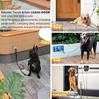Heavy Duty Dog Leash Hook,Parking Holder for Chain,Rustproof&Chewproof Dog Tie-Out Spot,Perfect for Small Medium Large Dogs,Use Indoor and Outdoor for Home&Business (Small (1-Pack))