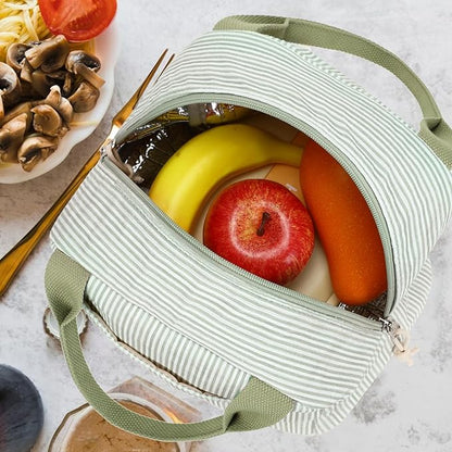 Bluboon Lunch Bag for Women Men Cute Corduroy Lunch Tote Bags Reusable Insulated Lunch Box Large Capacity Reusable Insulated Cooler for Work Picnic or Travel