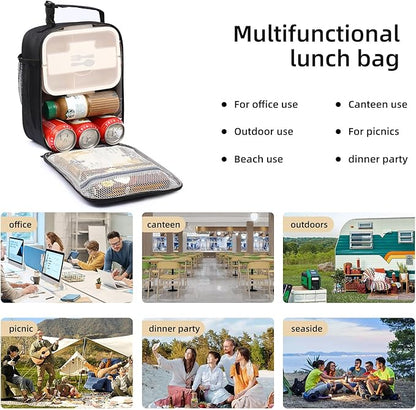 Lunch box Lunch bag for men women Insulated Lunchbox Lunch bags for Work Picnic Travel (Thicken navy blue)