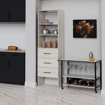 ClosetMaid SuiteSymphony 25-Inch Closet System Tower with (3) Drawers, and (2) Shelves, White Timber