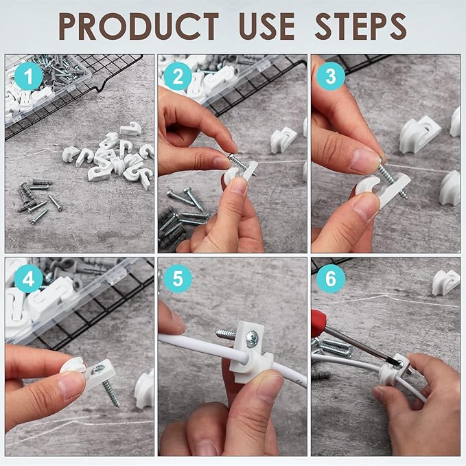Amyhill 20 Pieces Wire Shelf Clips Down Wall Brackets Wire Shelving Accessories Plastic Heavy Duty Shelf Bracket Clips for Metal Shelving Screws and Expansion Tube Not Included (White)