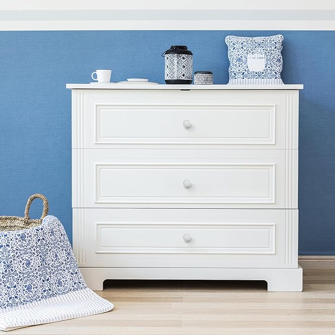 JOY DECOR 18 Pack White Cabinet Drawer Hardware 30mm Kitchen Cabinet Knobs Drawer Pulls with Installation Screws for Dressers Kitchens Cupboard