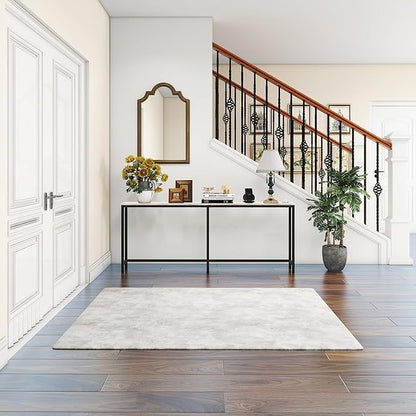 HOMERECOMMEND 70.8 Inch Console Table with USB Ports, Sofa Table with Charging Station, Narrow Entryway Table, Skinny Hallway Table,Maple