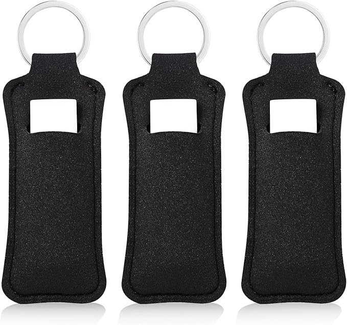 COOKOOKY Chapstick Holder Keychain Cute Lip Balm Keychain Holder with Clip