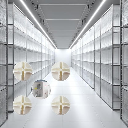 20 Pcs White Wire Cube Connectors Wire Grid Cube Connectors for Modular Closet Storage Organizer and Wire Grid Cube Storage Shelving Closet Mounted Storage and Organization Systems Plastic