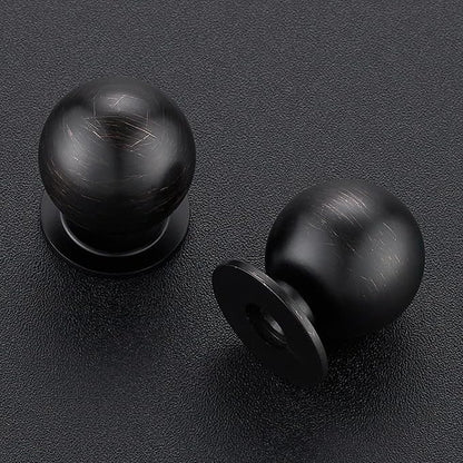 12 Pack Oil Rubbed Bronze Cabinet Knobs, Round Dresser Knobs, Ball Kitchen Cabinet Hardware, 0.95" Diameter