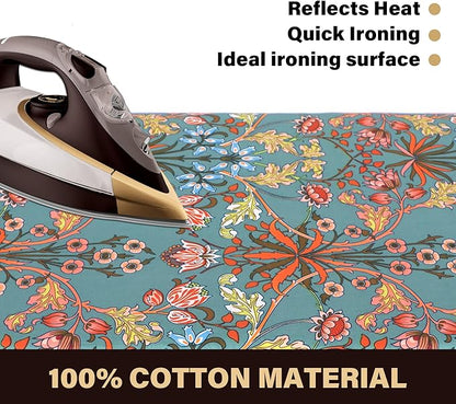 caius Easy Installation 15x54 Ironing Board Cover and Pad - Elastic Edge, Applicable Standard Size Iron Board Cover, Stain Resistant, Setup for Effortless Ironing Experience