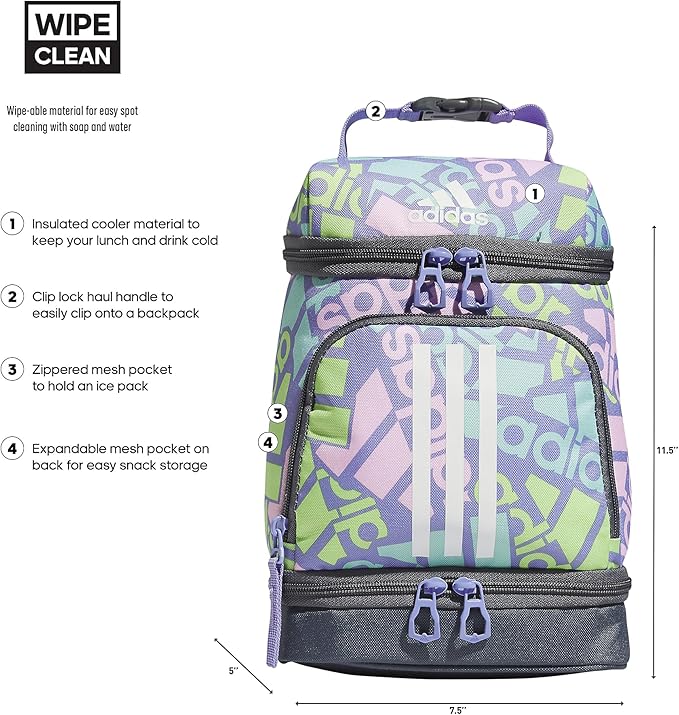 adidas Excel Lunch Bag – Insulated Cooler Lunchbox, 6L