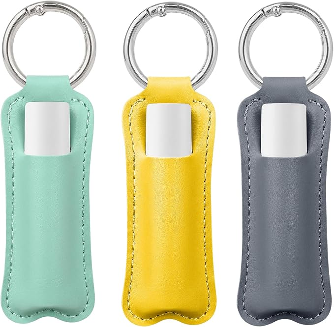 HEYSKAY Lip Balm Holder Keychain,Stocking Stuffers Gifts Lipstick Keychain Holder Compatible with Chapstick,Lipgloss Keychain