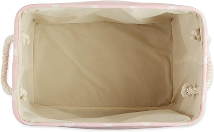 Bone Dry Pet Storage Paw and Bone, Trellis Collection, Small Rectangle, 14x8x9, Pink