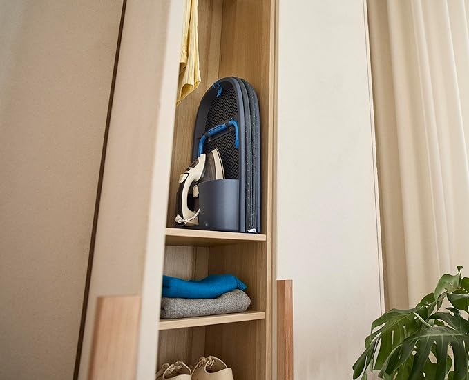 Joseph Joseph Pocket Max Plus Portable Folding Tabletop Ironing Board, 43" Surface, Integrated Iron Storage Hook