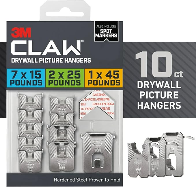 3M Claw Drywall Picture Hanger,Silver