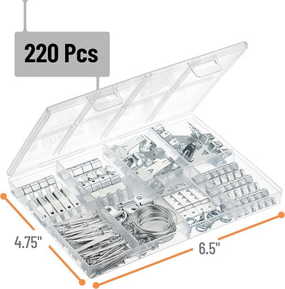 Mr. Pen Picture Hanging Kit, 220pc - Wall Hangers, Picture Hangers, Nails, Hooks