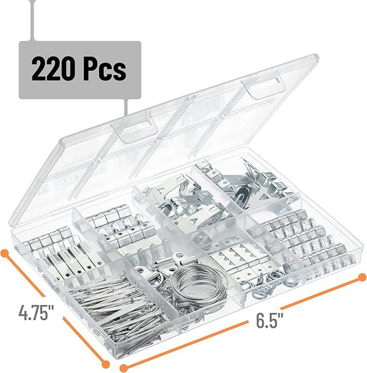 Mr. Pen Picture Hanging Kit, 220pc - Wall Hangers, Picture Hangers, Nails, Hooks