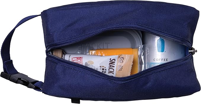 PackIt® Freezable Snack Box, True Blue, Built with ECOFREEZE® Technology, Collapsible, Reusable, Zip Closure with Buckle Handle, Designed For Work Snacks, Fresh Snacks On the Go, Adults, and All Ages