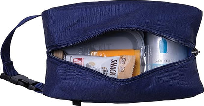 PackIt® Freezable Snack Box, True Blue, Built with ECOFREEZE® Technology, Collapsible, Reusable, Zip Closure with Buckle Handle, Designed For Work Snacks, Fresh Snacks On the Go, Adults, and All Ages