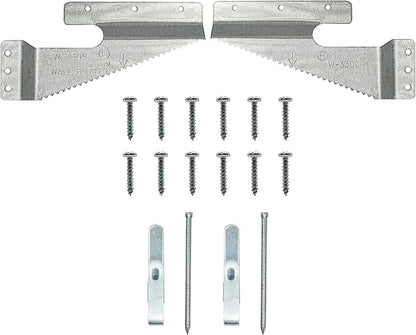 PHS Wall Buddies Large Picture Hanger – Supports 60 lbs, 5 Pack Self-Leveling Sawtooth Mounting Brackets for Wood Frames, Secure Picture Hanging Hardware – Includes Hooks, Nails & Screws