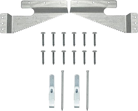 PHS Wall Buddies Large Picture Hanger – Supports 60 lbs, 5 Pack Self-Leveling Sawtooth Mounting Brackets for Wood Frames, Secure Picture Hanging Hardware – Includes Hooks, Nails & Screws