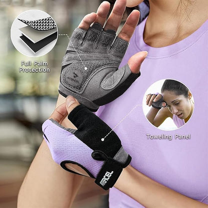 ATERCEL Weight Lifting Gloves Full Palm Protection, Workout Gloves for Gym, Cycling, Exercise, Breathable, Super Lightweight for Mens and Women