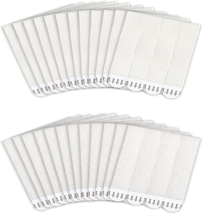 64-Pairs(128 Strips) Medium Picture Hanging Strips, Hook and Loop Tape, Picture Hanger Damage Free, Waterproof Adhesive Strips for Frame Hanging and Christmas Decorations, Heavy Duty