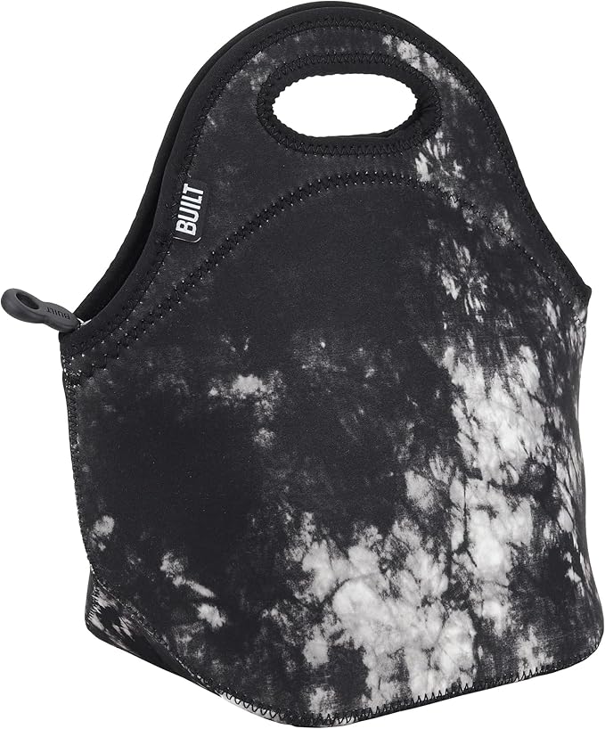Built Gourmet Getaway Neoprene Lunch Bag - Insulated, Reusable, & Machine-Washable Lunch Tote for Hot and Cold Food Storage, Lightweight & Reusable - One Size (Nightfall Tie Dye)