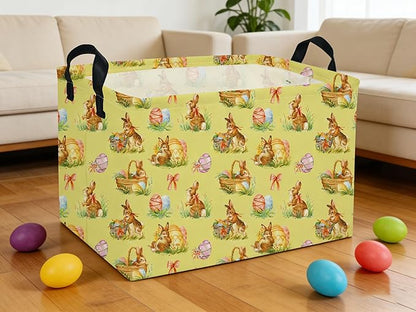 Rectangle Easter Baskets Kids Baskets Cute Storage Bin Organizer Box for Room Decor Gift Basket