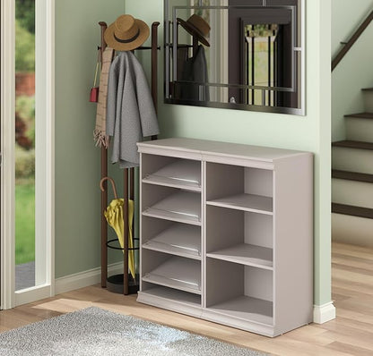 ClosetMaid Modular Storage Shelf Unit with Angled Shoe Shelves, Taupe