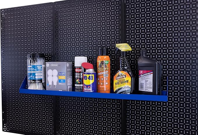 OmniWall 4"x32" Impact Shelf for Wall Storage On The Metal Pegboard System