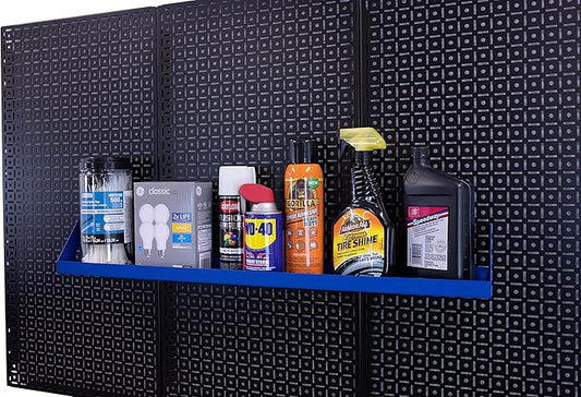 OmniWall 4"x32" Impact Shelf for Wall Storage On The Metal Pegboard System