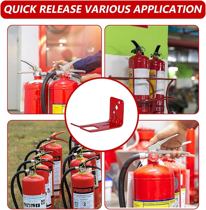 Fire Extinguisher Mounts & Brackets, 8 Pack Fire Extinguisher Brackets and Holders,Wall Hook Holder Hanger for 10 Lb Extinguishers with Screws