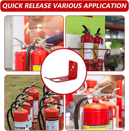 Fire Extinguisher Mounts & Brackets, 8 Pack Fire Extinguisher Brackets and Holders,Wall Hook Holder Hanger for 10 Lb Extinguishers with Screws
