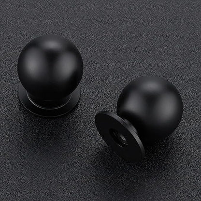 24 Pack Black Cabinet Knobs, Round Dresser Knobs, Ball Kitchen Cabinet Hardware, 0.95" Diameter