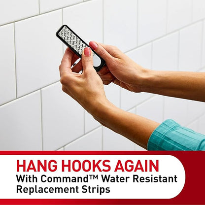 Command Bath Replacement Strips, 2-Medium and 4-Large Water-Resistant Adhesive Strips, Re-Hang Bath Hooks or Caddies