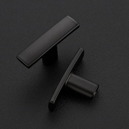 15 Pack Black Cabinet Knobs - Curved Cabinet Pulls Matte Black Knobs for Kitchen Drawer Solid Dresser Pulls for Kitchen Hardware 1-3/4 Inch Length Single Hole