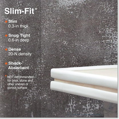 Roving Cove Slimfit Corner Edge Protector for Baby Proofing (Small 18ft Edge 8 Corners), Furniture Safety Bumper Guard, Soft NBR Rubber Foam, 3M Adhesive, Oyster White (Off White)