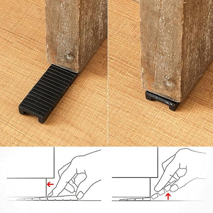 12 Pack Black Multi Purpose Furniture Plastic Shims for Leveling Extreme Weight Capacity Wedges Easy to Snap Cut-to-fit Size Leveler for Toilet Shims, Doors, Windows, Sheds, Table