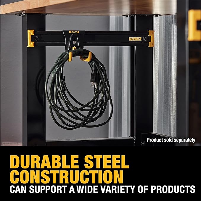 DEWALT Tool Organizer, Mount on Workbench, 20 Inch, Compact Metal Rail, DEWALT Workshop Storage System Compatible (DWST82827)