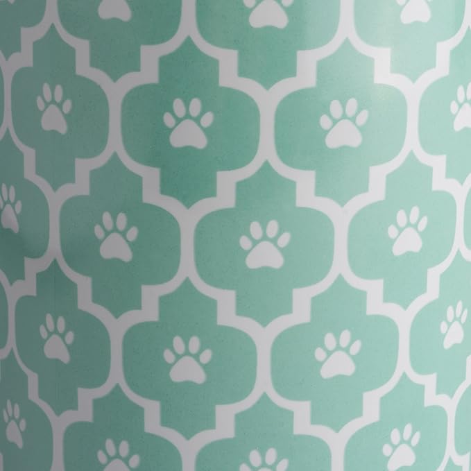 Bone Dry Lattice Pet Treat Jar with Bamboo Lid, Dishwasher Safe, Canister, 4x6.5, Aqua (Pack of 6)