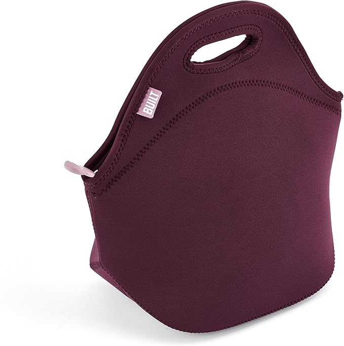 Built Gourmet Getaway Lunch Tote – Fig Lilas Neoprene Insulated Bag with Zipper & Handles, Foldable BPA-Free Reusable Tote, Thoughtful Mother’s Day Gift for Moms, Work, Travel & Picnic Use