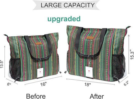 ESVAN Yoga Mat Bag Yoga Tote Carrier Shoulder Bag Carryall Tote for Office,Yoga,Pilates,Travel,Beach and Gym