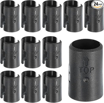 uxcell Wire Shelf Clips, 24pcs 3/4 Inch(19mm) Wire Shelving Lock Clips, Plastic Shelving Sleeves Replacements for Wire Shelving System(12 Pairs)