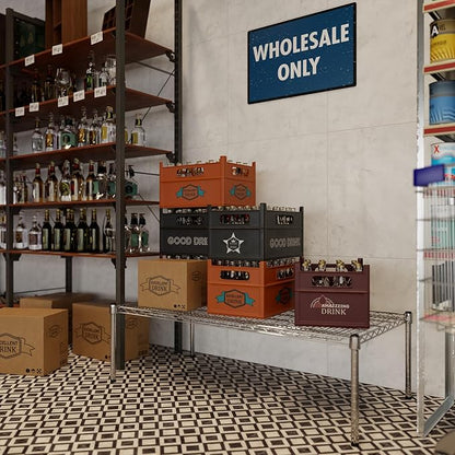 24" Deep x 48" Wide x 14" Height Wire Shelving Kit | 1-Tier | NSF Commercial Storage Rack Unit