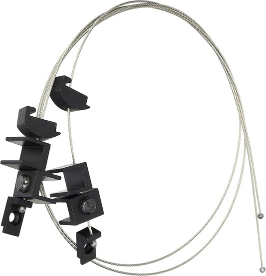 C.R. Laurence CSB5B CRL Black Cable Shelf Bracket System for 3/8" to 1/2" Shelves