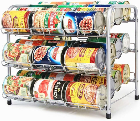 Rice rat Can Organizer for Pantry, Can Rack Can Storage Dispenser for Canned Food (3 tiers)