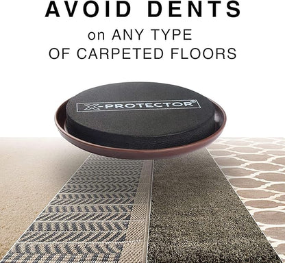 Furniture Sliders for Carpet X-PROTECTOR - 8 PCS Best Heavy Moving Pads 4 3/4" - Sliders for Furniture. Move Your Furniture Easy with Reusable Furniture Movers Sliders for Carpets!